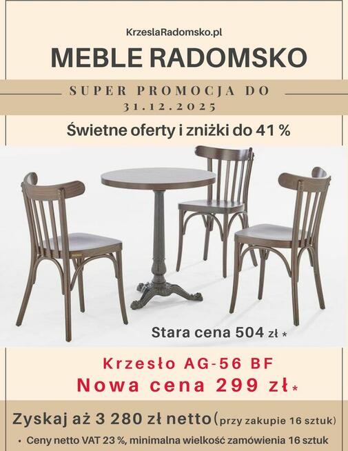 Krzesła gięte promocja