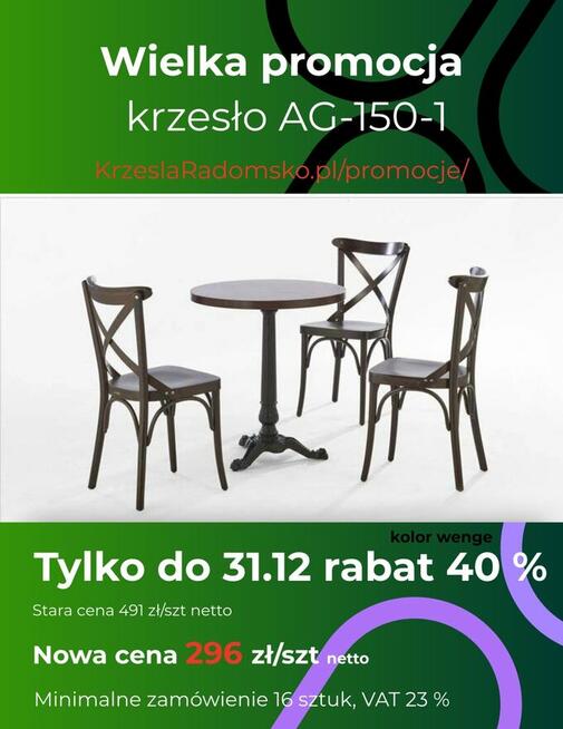 PROMOCJA KRZESŁA GIETE RADOMSKO