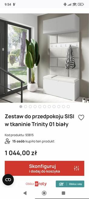 Garderoba z tapicerowanym siedziskiem