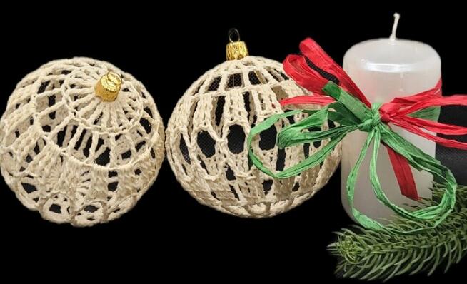 Bombki choinkowe ręcznie wykonane 2szt