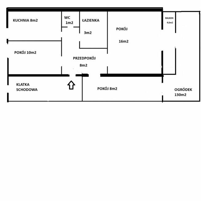 Mieszkanie 53m2 + ogródek 130m2 i piwnica 10m2