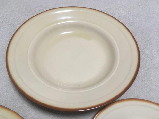 Stare talerz głęboki deserowe Tułowice porcelit PRL