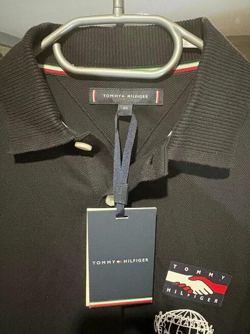 Tommy Hilfiger Czarna koszulka polo XS