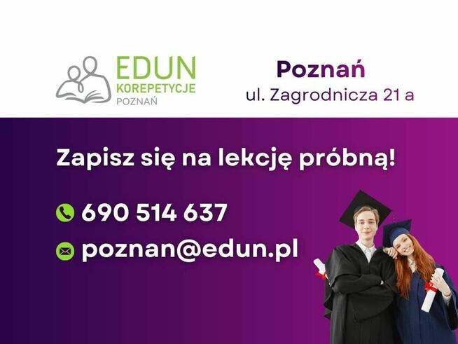Korepetycje, kursy maturalne i ósmoklasisty – EDUN Poznań