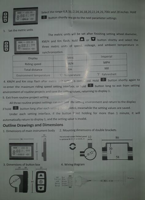 Wyświetlacz LCD do Elektrycznego Roweru.