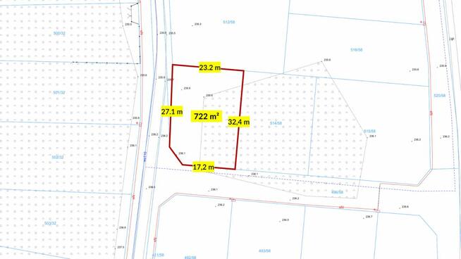 Działka rekreacyjna Panoszów gm. Ciasna, Łąkowa