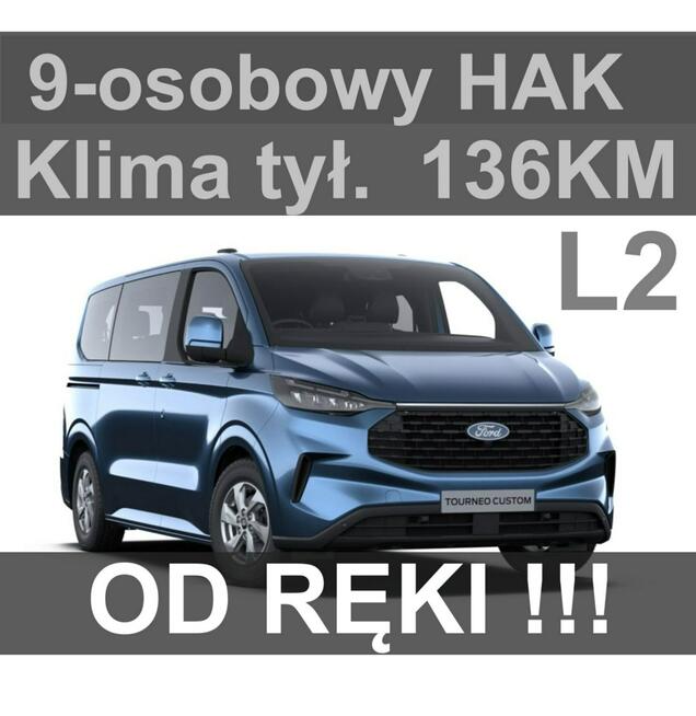 Ford Transit Custom L2 Trend  Hak 136KM Super Niska Cena !! Dostępny od ręki !! 1967 zł