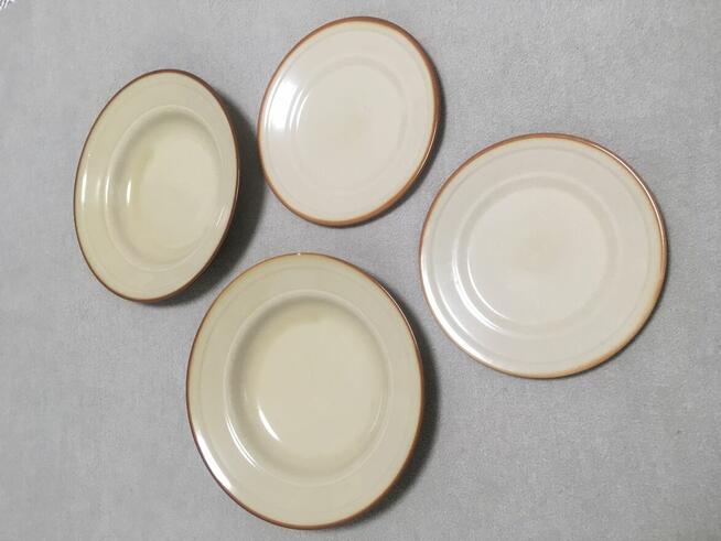 Stare talerz głęboki deserowe Tułowice porcelit PRL