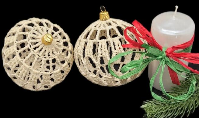 Bombki choinkowe ręcznie wykonane 2szt