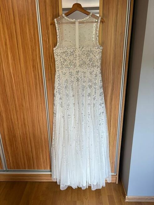 Suknia ślubna bez rękawów z cekinami Lade & Beads XL