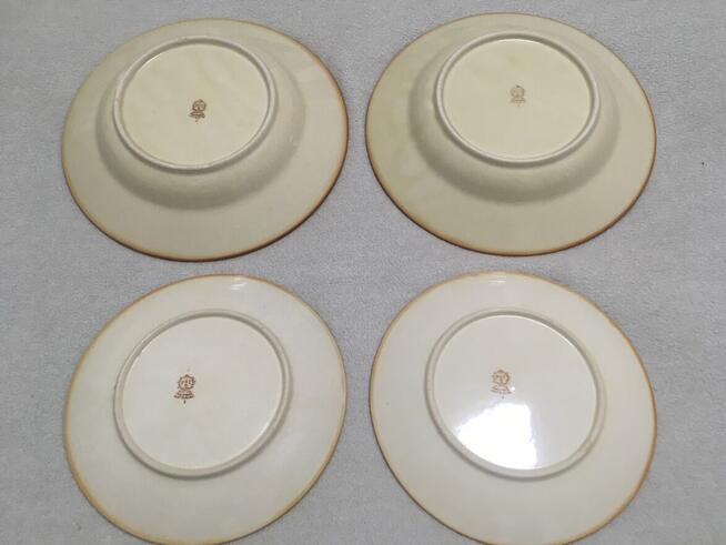 Stare talerz głęboki deserowe Tułowice porcelit PRL