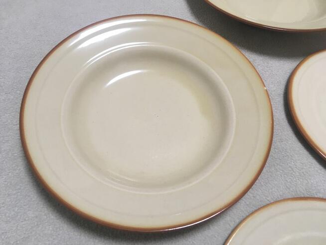 Stare talerz głęboki deserowe Tułowice porcelit PRL