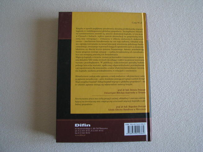 Migracja kapitału w globalnej Gospodarce, Andrzej Szablewski