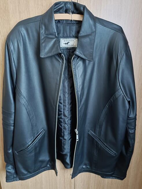 Skórzana czarna kurtka z podpinką