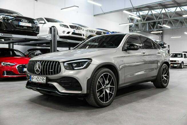 Mercedes GLC 43 AMG Coupe 4Matic 390KM. Aktywny wydech. Burmester. Mojave Silver. Salon PL