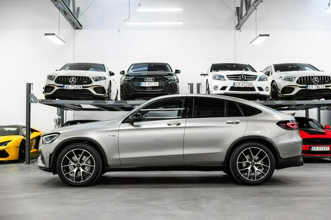 Mercedes GLC 43 AMG Coupe 4Matic 390KM. Aktywny wydech. Burmester. Mojave Silver. Salon PL