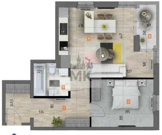 Mieszkanie Kraków Kraków-Nowa Huta, Mistrzejowice, Piasta Kołodzieja