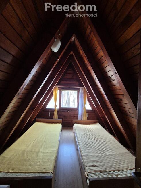 Domek Brda w lesie z basenem- idealny na wakacje i