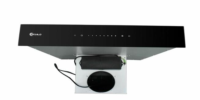 BLACK Automatyczny okap kuchenny downdraft wysuwany blatowy