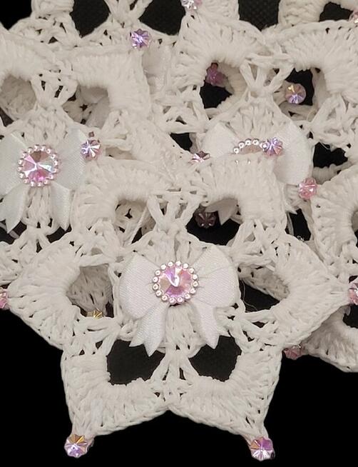 Gwiazdki choinkowe ręcznie wykonane 6szt