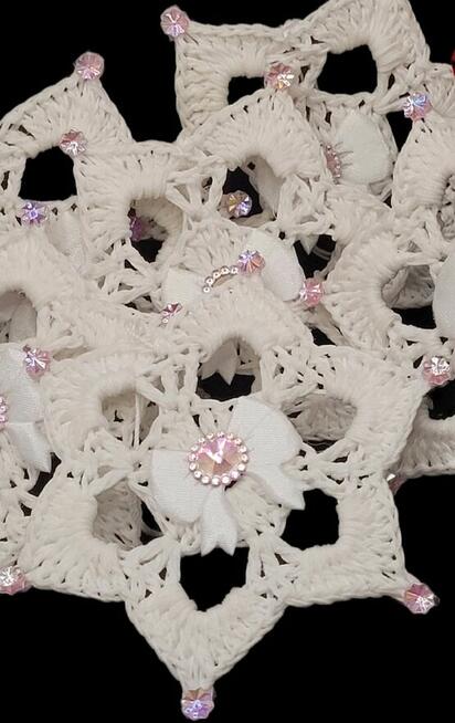 Gwiazdki choinkowe ręcznie wykonane 6szt