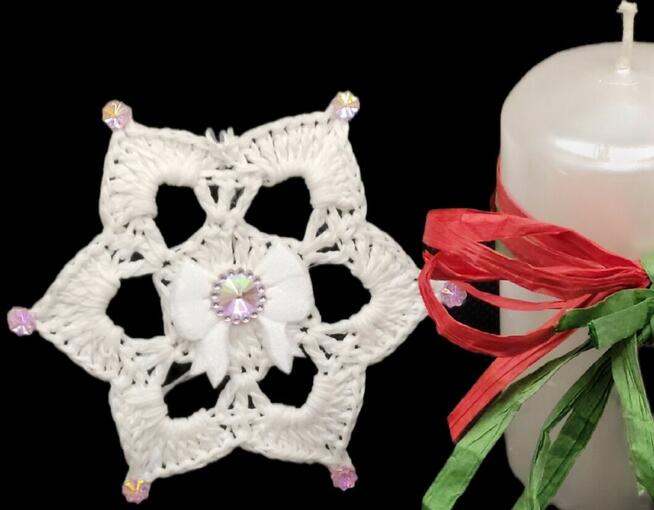 Gwiazdki choinkowe ręcznie wykonane 6szt