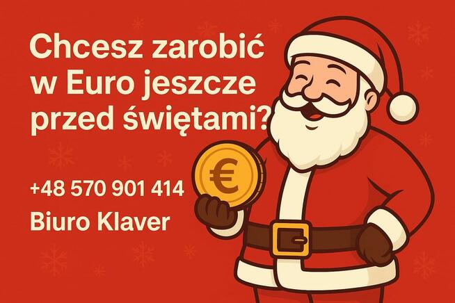 Zarób w Holandii w święta – TYLKO 4 -6 tygodni