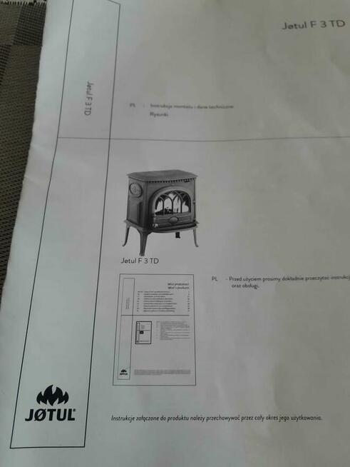 Koza, piec, kominek norweski żeliwny JOTUL F3 TD.Stan b.dobr