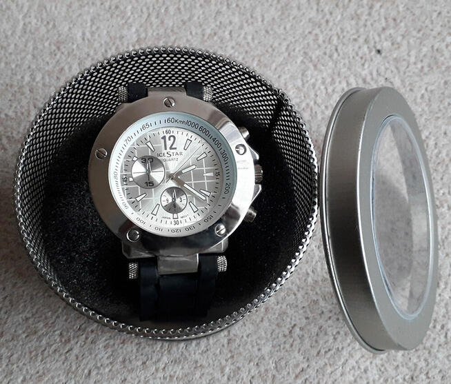 Nowy męski zegarek IceStar kwarcowy w pudełku