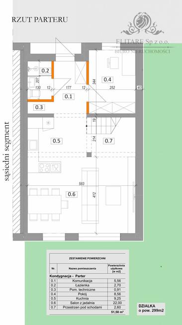 DOM szereg SKRAJNY 103,02m na działce 321m2m2, Iwiny Siechnice