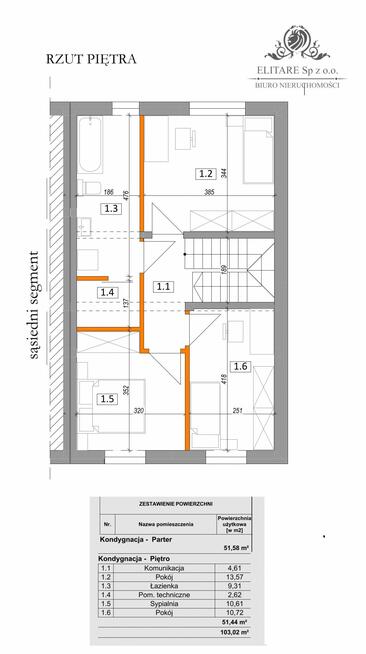 DOM szereg SKRAJNY 103,02m na działce 321m2m2, Iwiny Siechnice