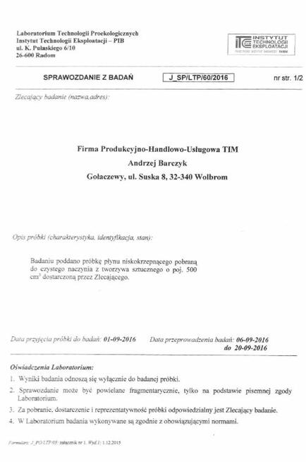 Ekologiczny koncentrat glikolu do C.O. -60°C 20L | Gliquid E