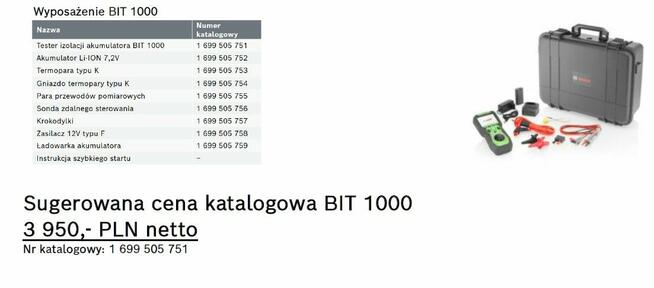 BIT 1000 EV pojazdy pomiary 1 699 505 751