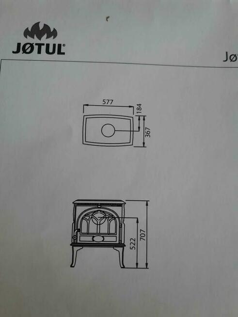 Koza, piec, kominek norweski żeliwny JOTUL F3 TD.Stan b.dobr
