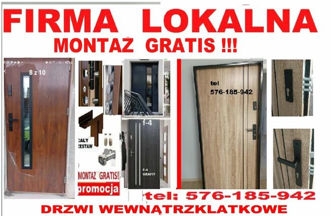 Polskie drzwi zewnętrzne wejściowe z MONTAŻEM akustyczne