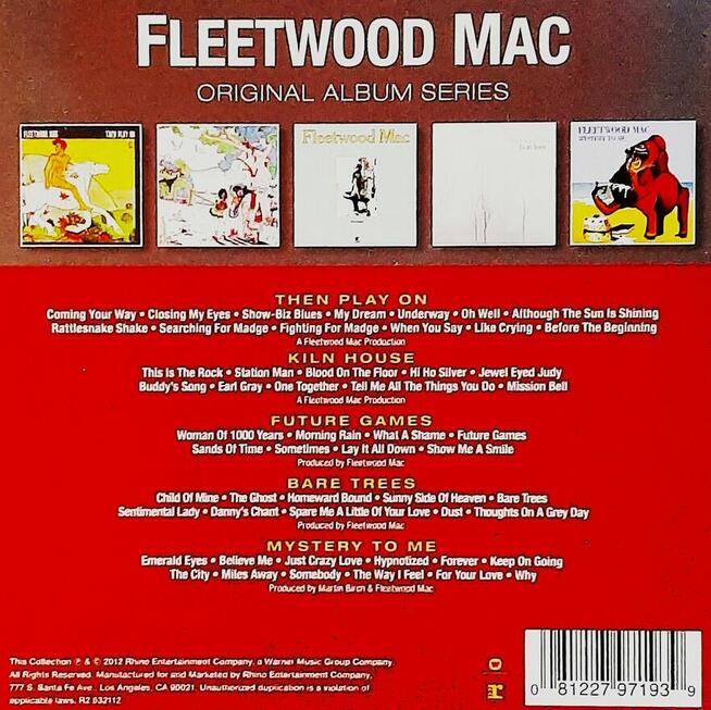 Polecam Nowy Zestaw 5XCD Kultowego Zespołu -FLEETWOOD MAC 5C