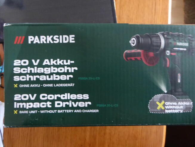 Zestaw PARKSIDE PSBSA 20-Li C3 z 2 aku 2Ah i 4Ah i ład 2,4A