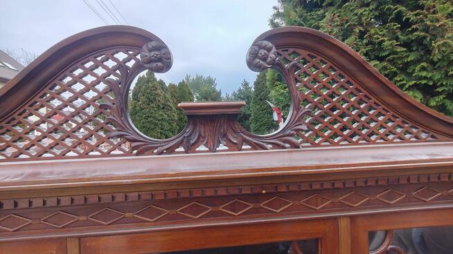 Kredens serwantka witryna chippendale rzeźbienia