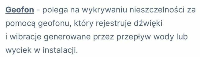 Wycieki wody z instalacji -Wykrywanie