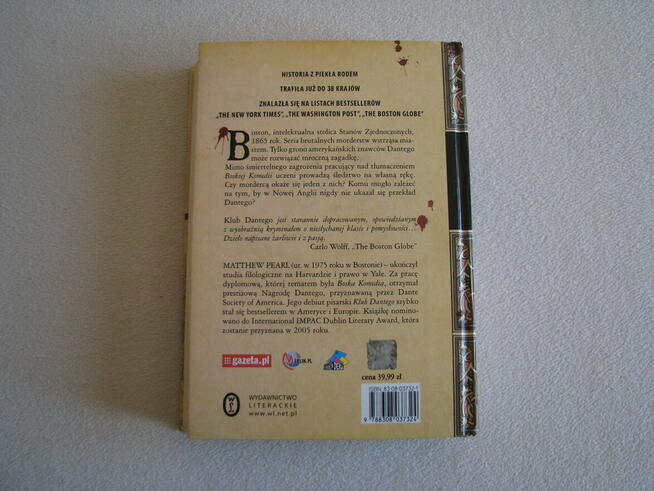 Klub Dantego – Matthew Pearl – Wydanie I, twarda oprawa