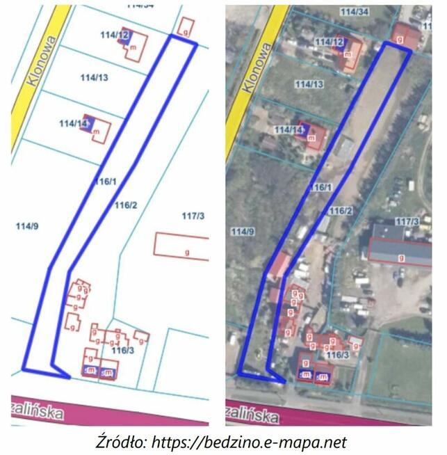 Udział 1/2 w nieruchomości gruntowej położonej w Mścicach