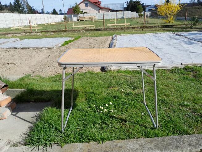 STOLIK TURYSTYCZNY SKŁADANY PRL