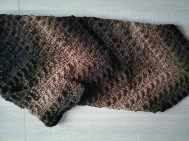 Chusta, szal zrobiona szydelkiem