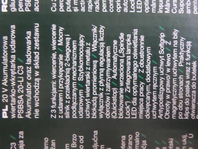 Zestaw PARKSIDE PSBSA 20-Li C3 z 2 aku 2Ah i 4Ah i ład 2,4A