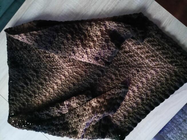 Chusta, szal zrobiona szydelkiem