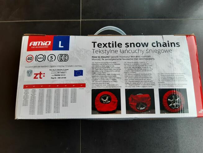 Nowe łańcuchy śniegowe tekstylne R14 - R19. Szybka wysyłka
