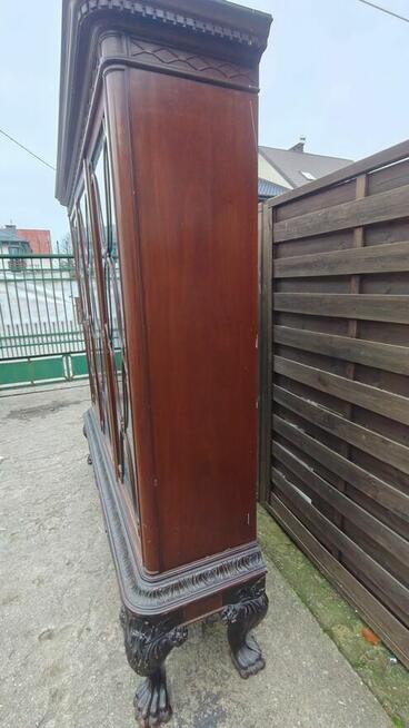 Kredens serwantka witryna chippendale rzeźbienia