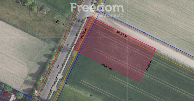 Działka 1778 m2 z WZ w Ortelu Królewskim Pierwszym