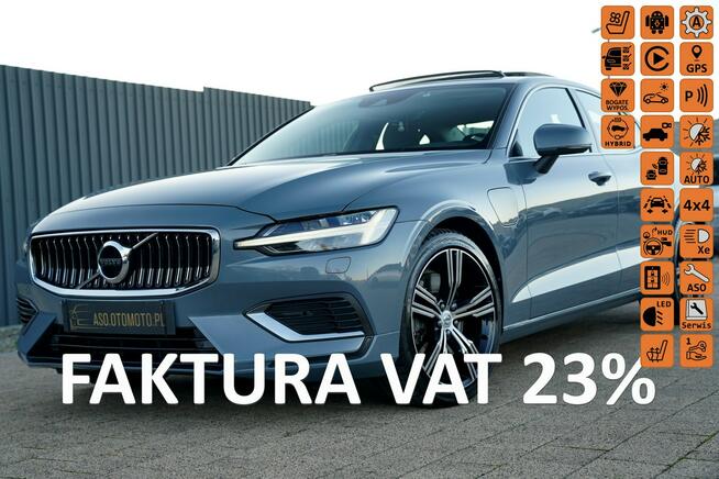 Volvo S60 RECHARGE panorama 4x4 ful led SKÓRA kamera head up HARMAN&KARDON max