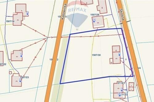 Działka przy głównej drodze.